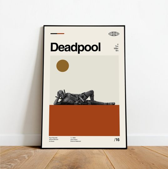 DEADPOOL - Retro Movie Poster - Retro Modern Poster - Vintage inspired Poster