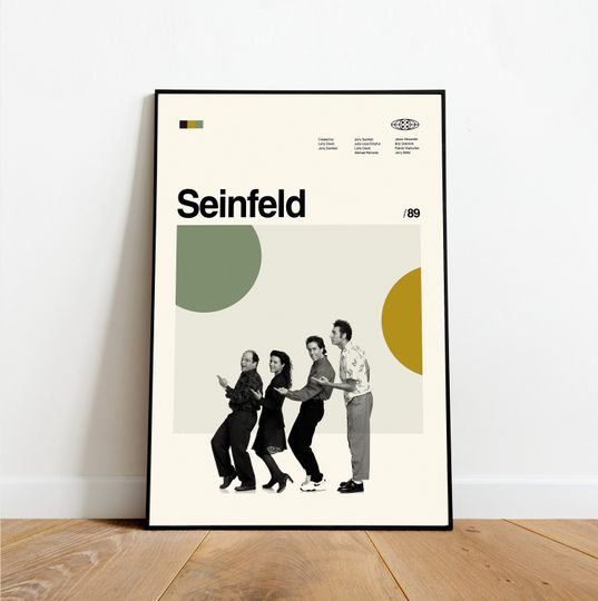 Seinfeld Poster - Seinfeld Restaurant - Retro modern, Vintage inspired Poster