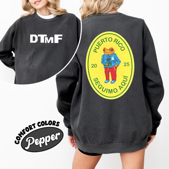 Bad Bunny Debi Tirar Mas Fotos  Double Sided Sweatshirt, Bad Bunny DTMF Merch