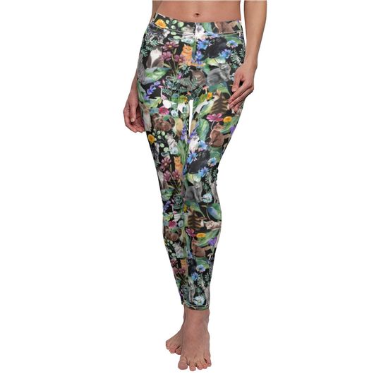 Women's Floral Cats Soft Leggings
