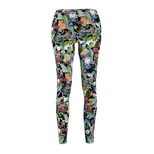 Women's Floral Cats Soft Leggings