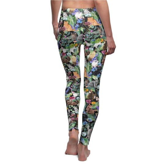 Women's Floral Cats Soft Leggings