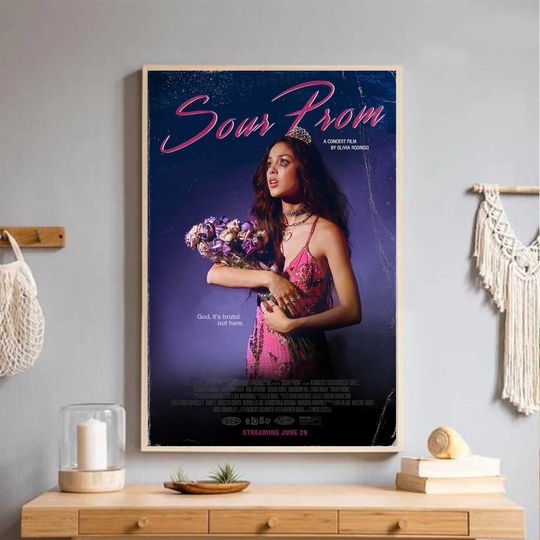 Olivia Rodrigo Sour Prom Vintage Poster