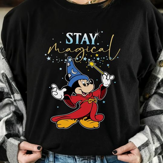 Disney Fantasia Sorcerer Mickey Stay Magical Shirt, Fantasmic Disney's Hollywood Studios T-shirt