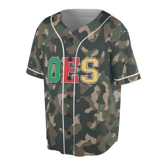 Customized Camo OES Order of the Eastern Star Baseball Jersey