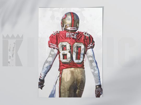 Jerry Rice S.an F.rancisco 49ers Poster, Football Art