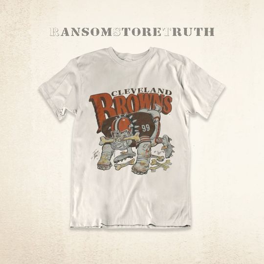 Cleveland Browns Bear Vintage Graphic Short Sleeve Crewneck Unisex T-Shirt
