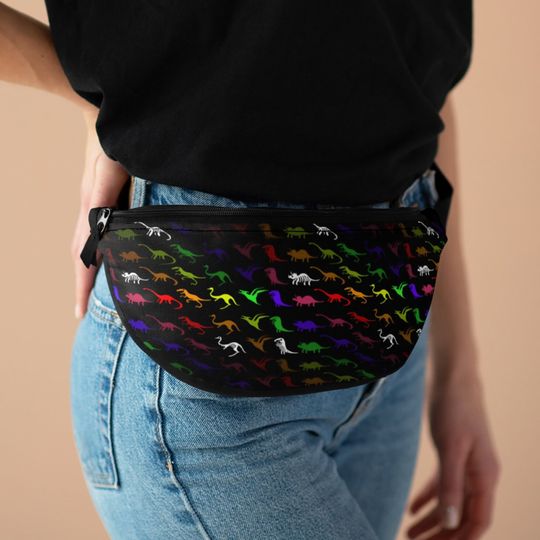 Rainbow Dinosaur Fanny Pack