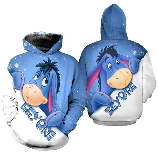 Eeyore Donkey Christmas Disney 3D Printed Hoodie