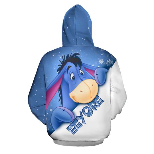 Eeyore Donkey Christmas Disney 3D Printed Hoodie