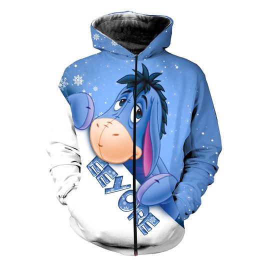 Eeyore Donkey Christmas Disney 3D Printed Hoodie