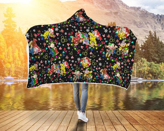 Dopey Dwarf Hooded Christmas Blanket Disney Character Holiday Chrismas