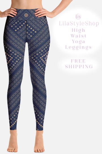 Gold Mandala High Waist Printed Patterned Leggings