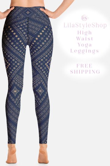 Gold Mandala High Waist Printed Patterned Leggings