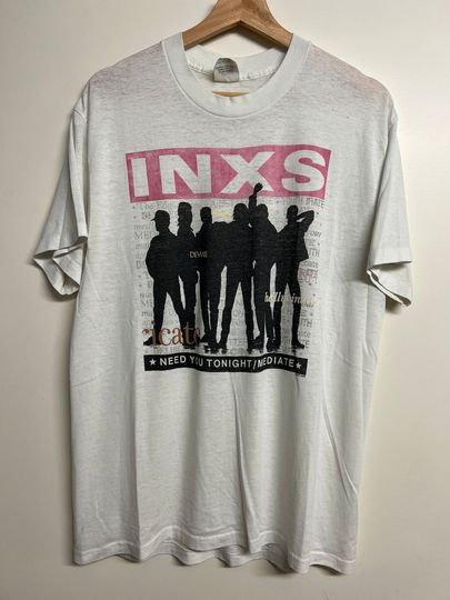 Vintage 1988 INXS t-shirt Australian rock band 80s new wave