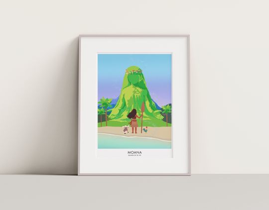 Moana Princess, Disney poster, art decoration