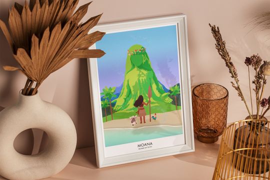 Moana Princess, Disney poster, art decoration