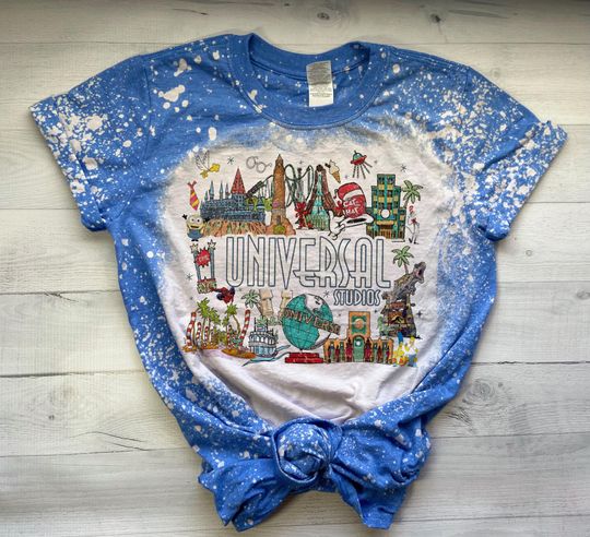Universal Bleached Shirt, Universal Studio Cream tshirt, Universal Trip Tee
