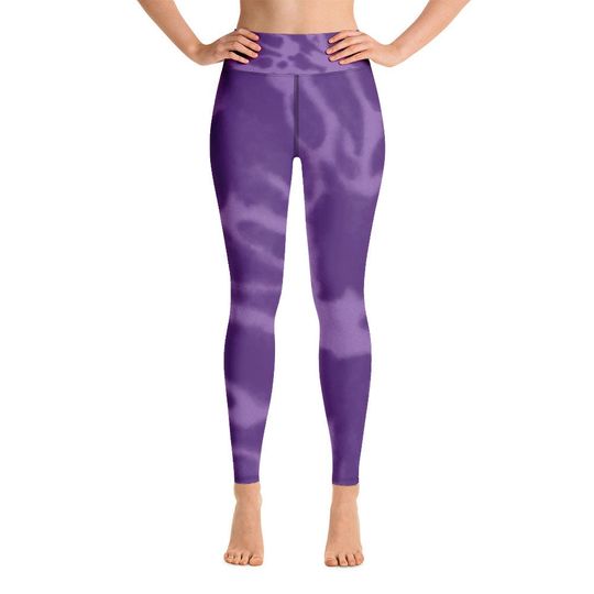 Purple Tie-DyeYoga Leggings