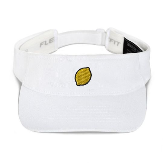 Lemon Embroidered Sun Visor, Adjustable Summer Beach Cap, Multiple Colors