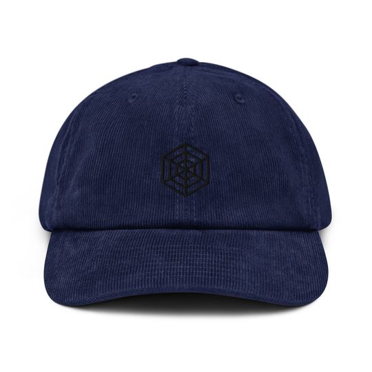 Spiderweb Corduroy Hat, Handmade Embroidered Corduroy Dad Cap - Multiple Colors