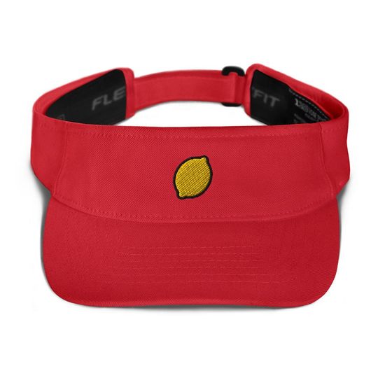 Lemon Embroidered Sun Visor, Adjustable Summer Beach Cap, Multiple Colors