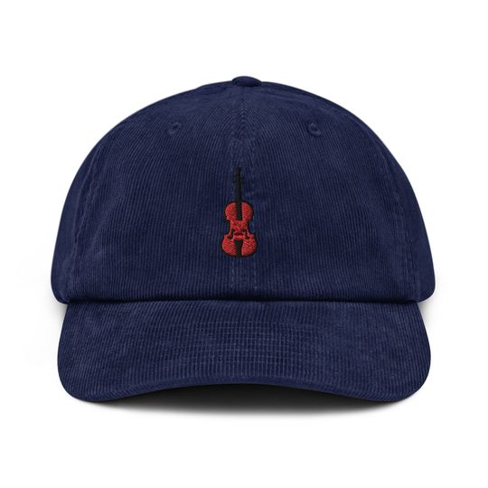 Cello Corduroy Hat, Embroidered Corduroy Dad Cap - Multiple Colors