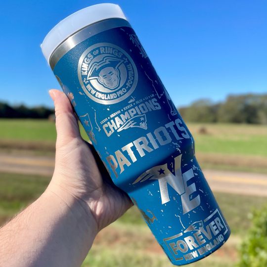 New England Patriots 40oz Engraved Tumbler