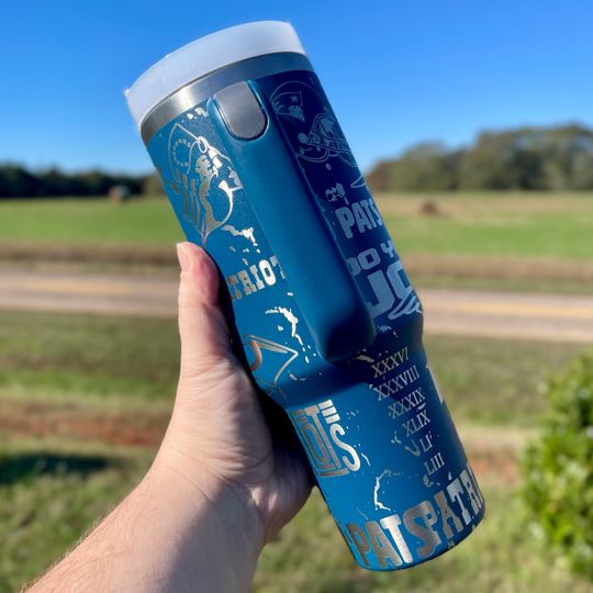 New England Patriots 40oz Engraved Tumbler