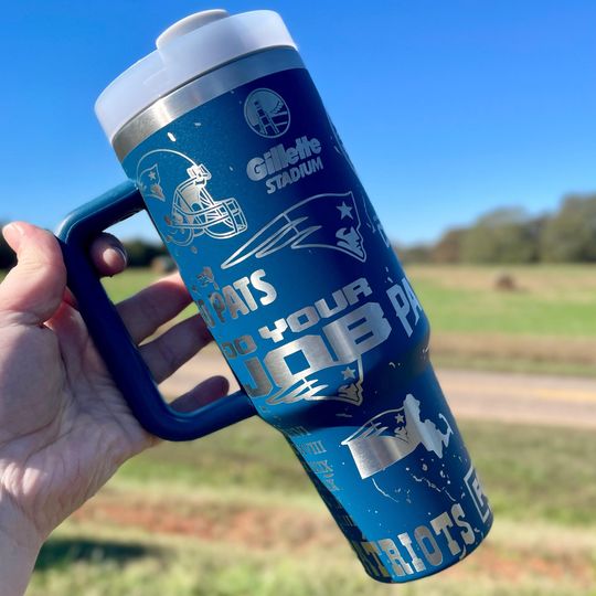 New England Patriots 40oz Engraved Tumbler