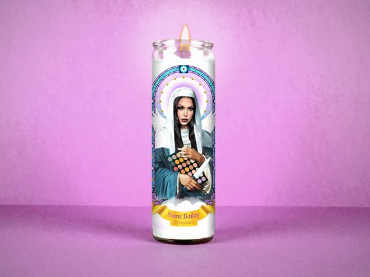 Saint Bailey Sarian Prayer Candle: Funny Gift