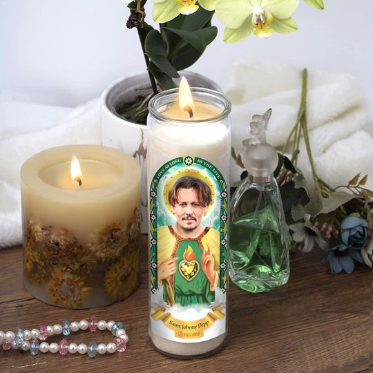 Saint Johnny Depp Celebrity Prayer Candle: Non Scented