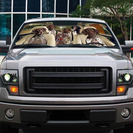 German Shorthaired Pointer Car Sun Shade, German Pointer Car Sunshade