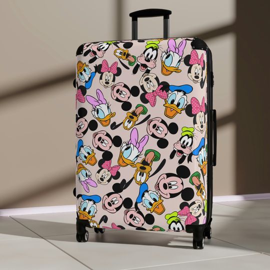 Disney Characters Pattern Luggage Cover,  Funny Disney Luggage Cover