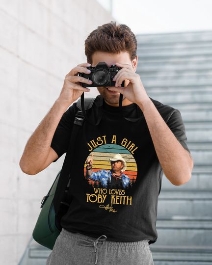 Just A Girl Who Loves Vintage Toby Keith Cowboy Music Legend Shirt, Unisex Shirt, Gift For Friends, Gift For Fans