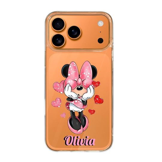 Minnie iPhone 17 Pro Max Transparent Phone Case .Disney Personalized Phone Case