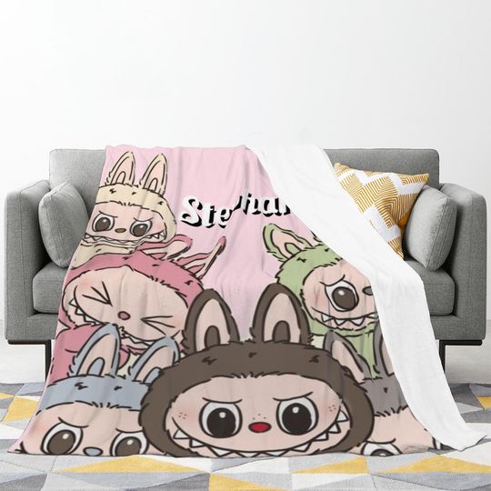Custom Labubu Blanket: Personalized Pop Mart Fan Gift