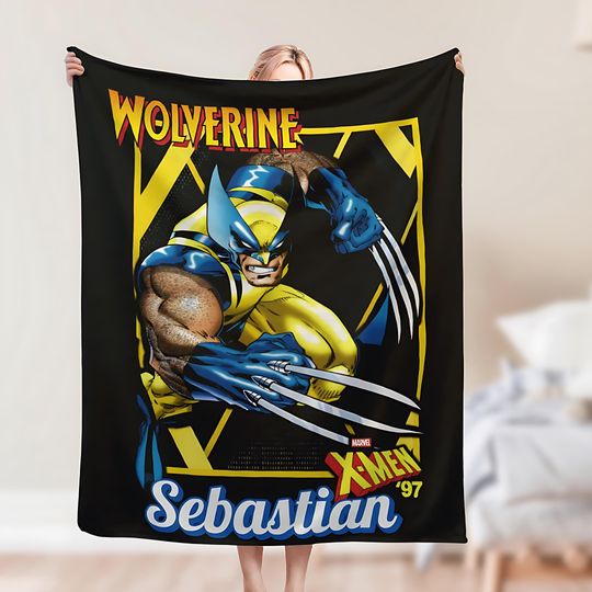 Personalized Wolverine Blanket: Anti-Pilling Microfiber X-Men Throw