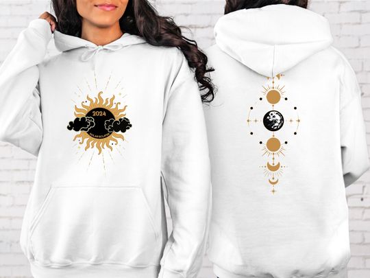 Solar Eclipse 2024 , Path of Totality Sweatshirt, Countdown to Totality Hoodie, Celestial