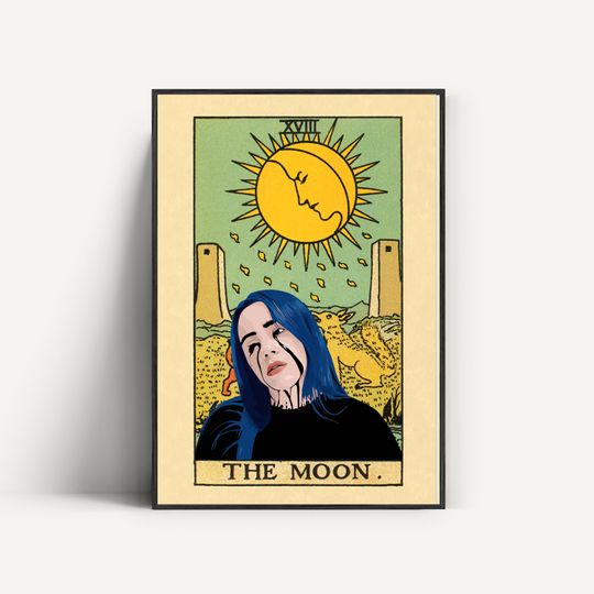 Billie Eilish Custom The Moon Tarot Card Poster