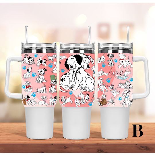 Disney 101 Dalmatians dog lover 40oz Tumbler with handle