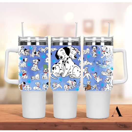 Disney 101 Dalmatians dog lover 40oz Tumbler with handle