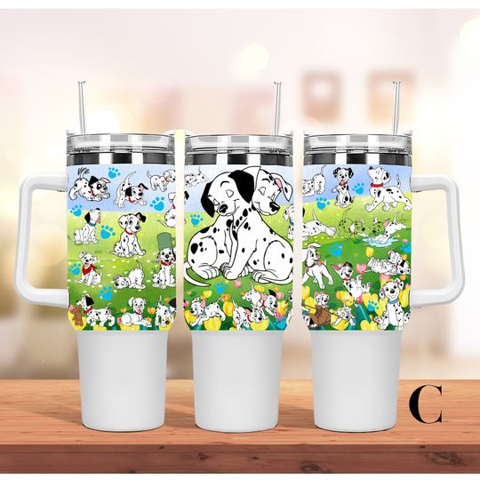 Disney 101 Dalmatians dog lover 40oz Tumbler with handle