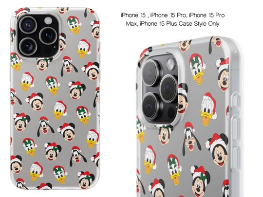 Disney Christmas Santa Hat Pattern iPhone and Samsung Case