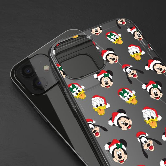 Disney Christmas Santa Hat Pattern iPhone and Samsung Case