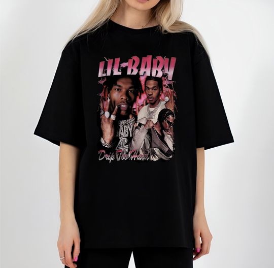 Lil Baby Classic Vintage Bootleg Rap T Shirt Famous Rapper Vintage Rap Tee Lil