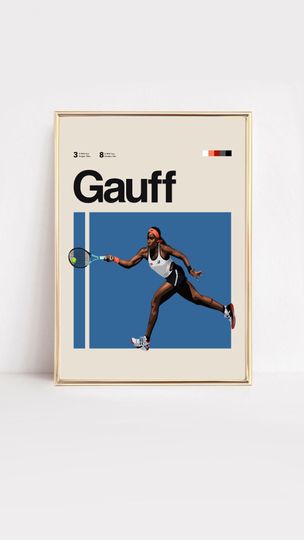 Coco Gauff Poster, Tennis Minimalist Poster