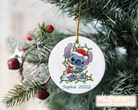 Personalized Stitch Ornament, Disney Stitch Ornament, Lilo Stitch Ornament