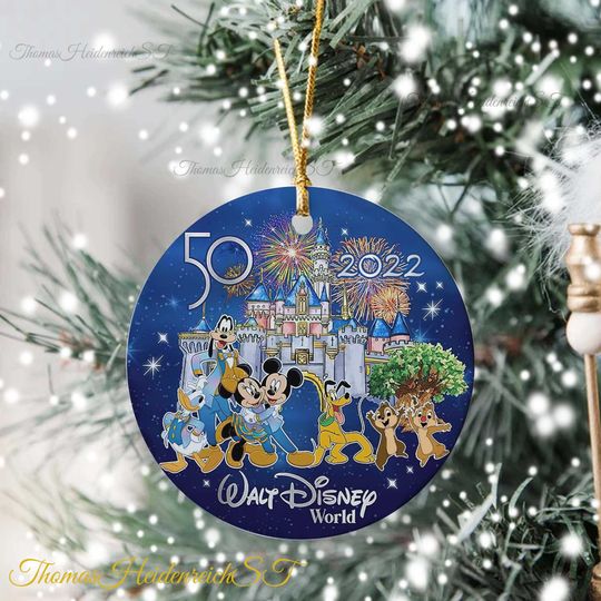 Personalized Disney 50th Ornament, Magic Kingdom Ornament