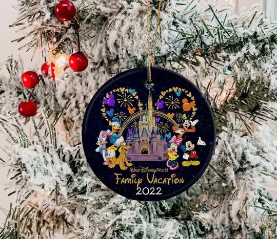 Personalized 50th Anniversary Family Vacation Ornament, Disney 50th Ornament